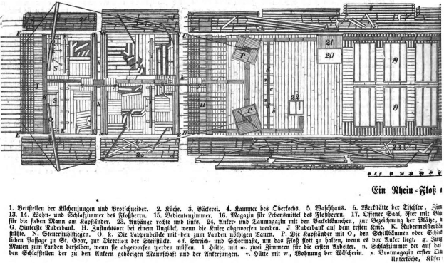 Eine Zeichnung eines 18. Jahrhundert deutschen Hauses mit vielen Fenstern und einer Tür, begleitet von Text auf demselben Papier.