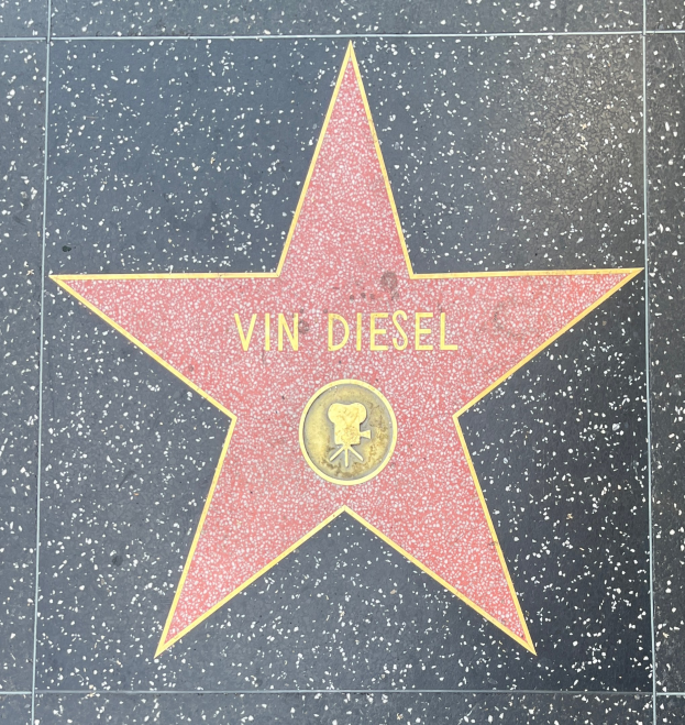 Stern auf dem Hollywood Walk of Fame mit dem Namen "Vin Diesel"