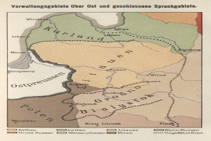 Ein Plakat mit einer Karte des Deutschen Reichs in der Mitte, das das Ausmaß des britischen Reichs zeigt, mit detaillierten geographischen Merkmalen und Text, der weitere Informationen bereitstellt.