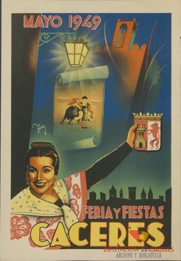 Plakat für ein Festival in Mexiko mit einer stilisierten Frau mit Menschengesicht und Text.